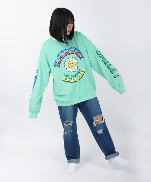 SMILEY FACE（スマイリーフェイス） トレーナー スウェット フラワー