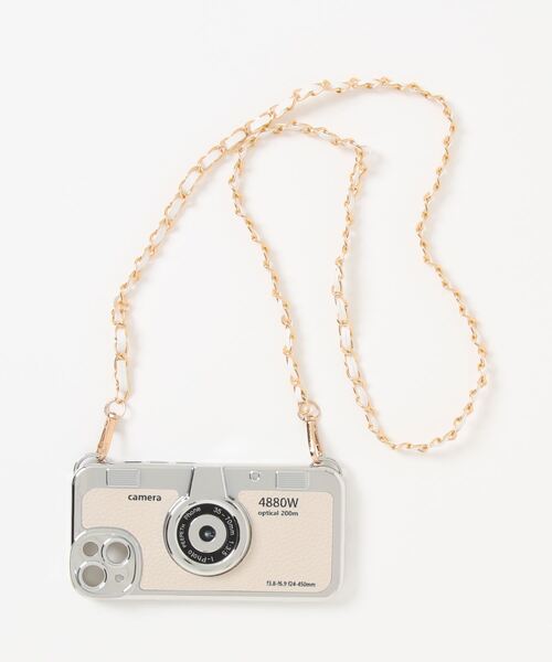 モバイルケース iPhoneケース カメラデザイン チェーンストラップ付【se/11/12/13/14対応】 75014956