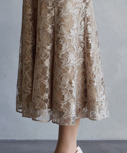 AIMER（エメ） ドレス フレアスリーブレースマーメイドパーティー