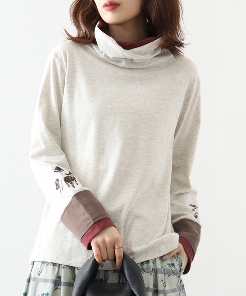 tシャツ EMAGO 袖切替えタートル レディース Emago tシャツ EMAGO 袖切替えタートル レディース : ZOZOTOWN