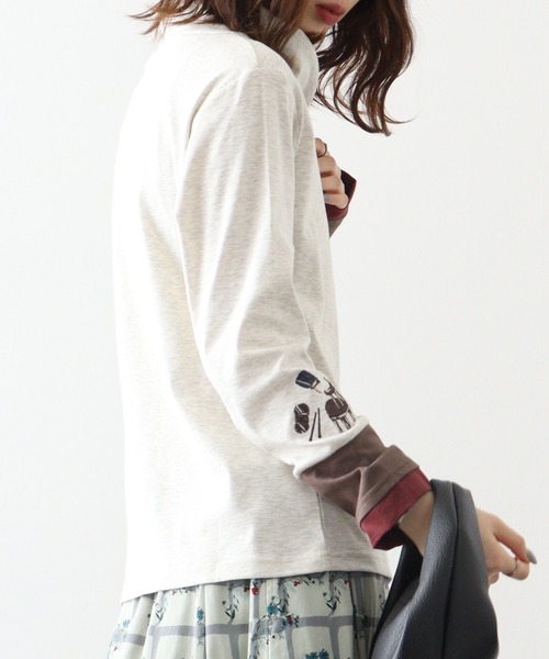 tシャツ EMAGO 袖切替えタートル レディース Emago tシャツ EMAGO 袖切替えタートル レディース : ZOZOTOWN