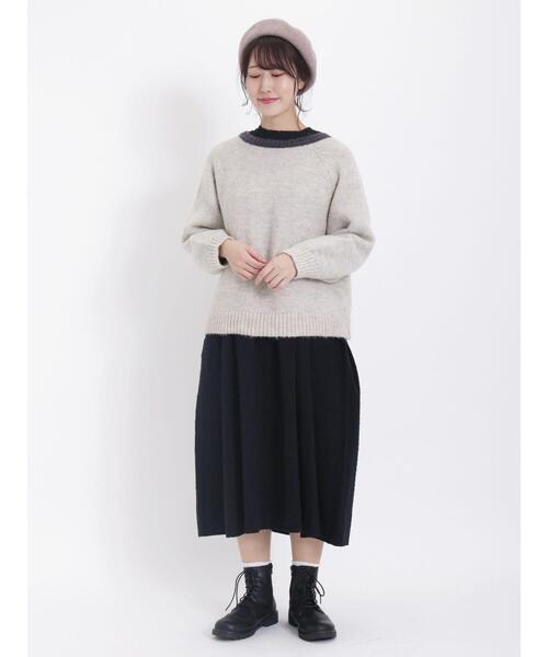 Samansa Mos2 配色リボン前後2WAYニット サイズF Samansa Mos2 配色リボン前後2WAYニット サイズF｜Yahoo!フリマ