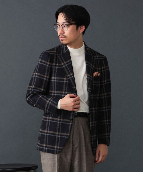 BEAMS F ジャケット テーラードジャケット BOTTOLI ウールカシミヤ 