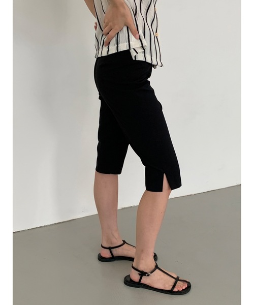Didot.showroom ハーフパンツ パンツ スリムバイカーパンツ（カプリ