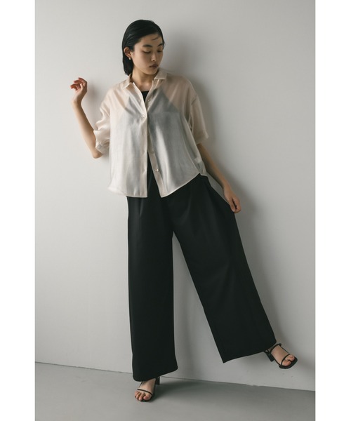 STYLEMIXER パンツ ギャザーリラックスワイドパンツ レディース