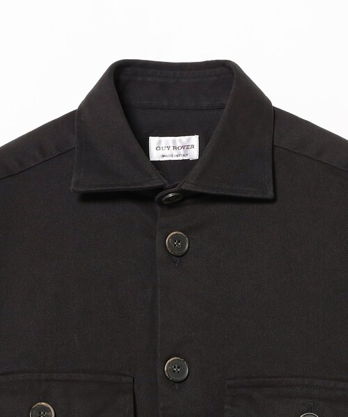美品 GUY ROVER 2ポケット ソリッド シャツブルゾン 長袖　黒 24180576531_C_1.jpg