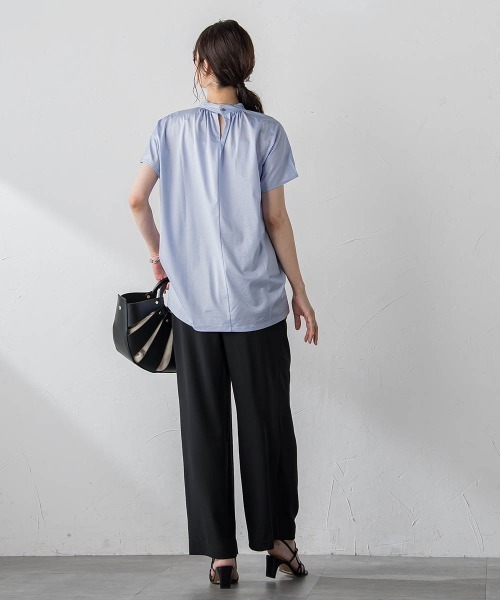 LAUTREAMONT tシャツ ギャザーネックコットンカットソー「洗濯機