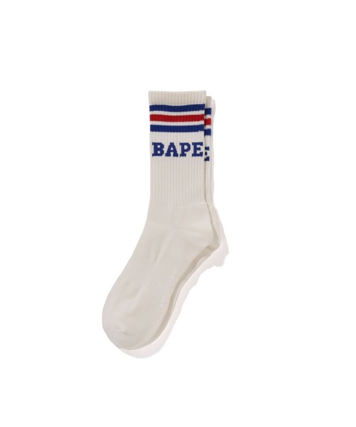 A BATHING APE（アベイシングエイプ） 靴下 BAPE STRIPE SOCKS メンズ
