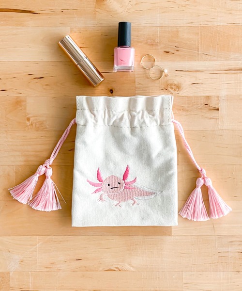 flapper_bags ラッピング アニマル刺繍巾着ポーチ4 : ZOZOTOWN Yahoo