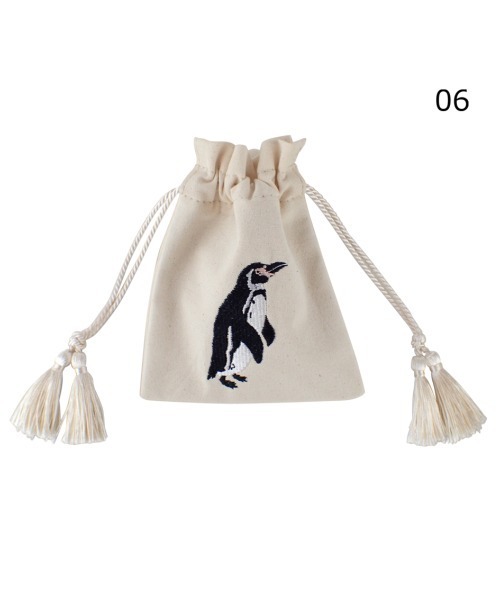 flapper_bags ラッピング アニマル刺繍巾着ポーチ4 : ZOZOTOWN Yahoo