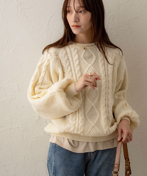 NOAHL（ノアル） ニット セーター 「NOAHL」ケーブルニット レディース
