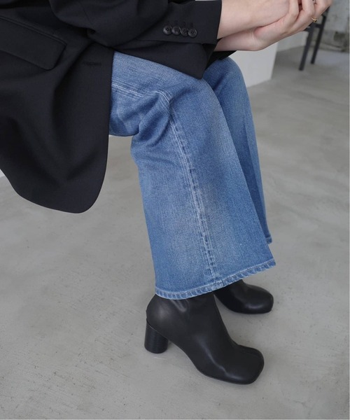 【新品未使用】SLOBE IENA スクエアトゥショートブーツ ブラック SLOBE IENA｜《WEB限定サイズあり/追加2》SLOBE スクエアトゥショート