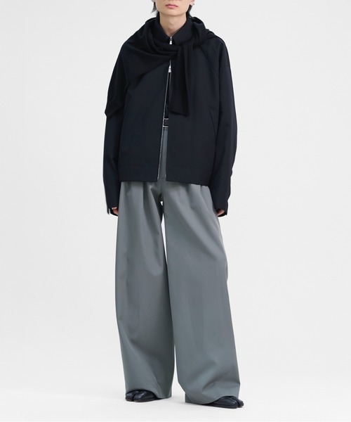 LAPIIS WOOL GABARDINE  ワイドパンツ 02 LAPIIS（ラピス）の「WOOL GABARDINE INTACK WIDE TROUSERS