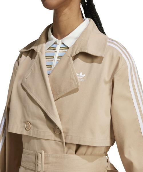 アディダス adidas アディダス 3STRIPES トレンチコート adidas - アディダスオリジナルスBLUE VERSION 83-C トレンチ