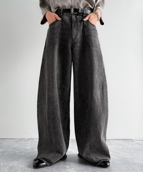 RADIALL ワイドフィットデニムワークパンツ ヴィンテージ加工ジーンズ RADIALL ワイドフィットデニムワークパンツ ヴィンテージ加工