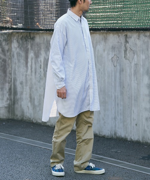 NO NEED（ノーニード） シャツ Aラインブロードロングシャツ メンズ
