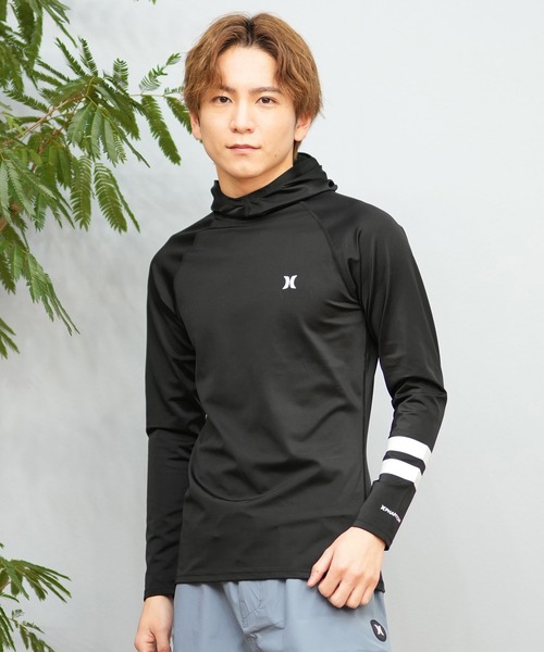 ラッシュガード Hurley/ハーレー 長袖/ロンT UVケアラッシュガード Hurley（ハーレー） ラッシュガード 長袖/ロンT フード付き UVケア