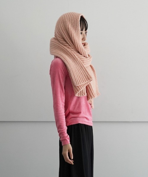 「BASERANGE」 マフラー ONE SIZE ブラック レディース_画像3