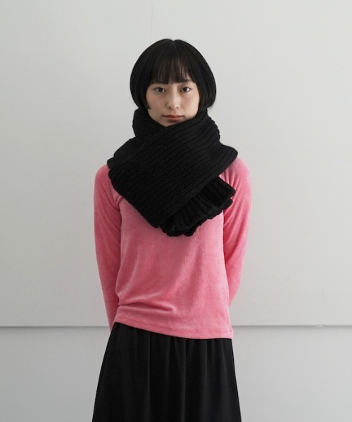 「BASERANGE」 マフラー ONE SIZE ブラック レディース_画像5