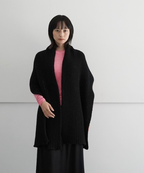 「BASERANGE」 マフラー ONE SIZE ブラック レディース_画像6