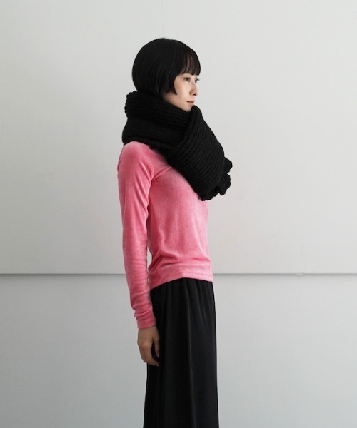 「BASERANGE」 マフラー ONE SIZE ブラック レディース_画像8