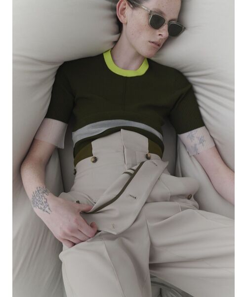 UN3D. カラーブロック長袖ニット UN3D. ニット セーター COLOR BLOCK SHEER TOP / カラーブロック