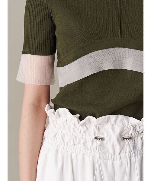UN3D. ニット セーター COLOR BLOCK SHEER TOP / カラーブロック