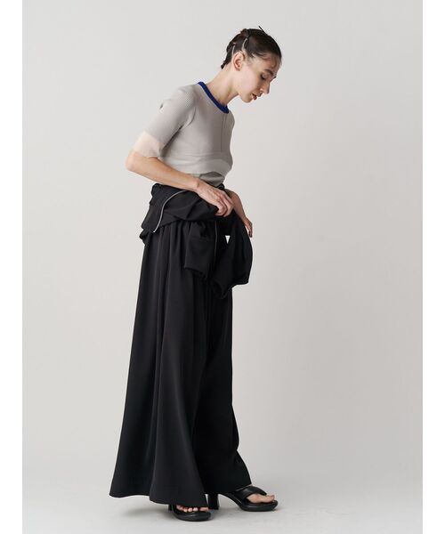UN3D. ニット セーター COLOR BLOCK SHEER TOP / カラーブロック