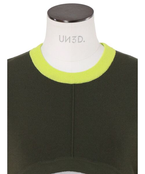 UN3D. カラーブロック長袖ニット UN3D. ニット セーター COLOR BLOCK SHEER TOP / カラーブロック