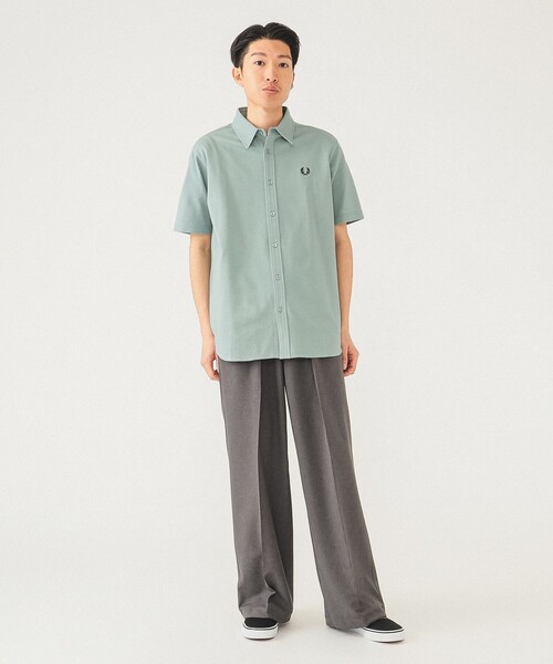 fred perry ショートスリーブシャツ FRED PERRY シャツ 「別注」FRED / 鹿の子 ショートスリーブ