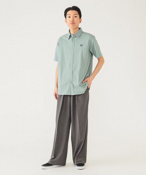 FRED PERRY 鹿の子シャツ Lサイズ FRED PERRY シャツ 「別注」FRED / 鹿の子 ショートスリーブ