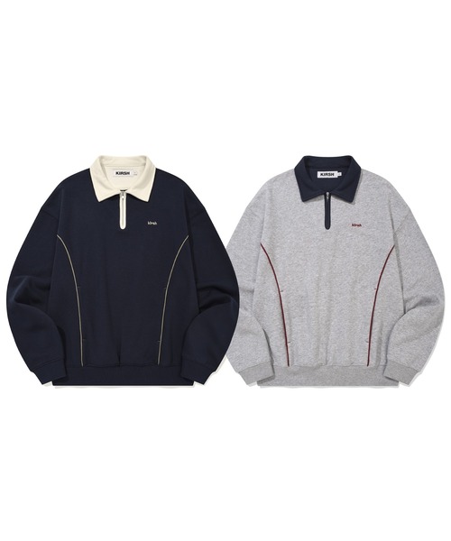 トレーナー スウェット KIRSH OPEN COLLAR SWEATSHIRT キルシー オープンカラー スウェット レディース トレーナー スウェット KIRSH OPEN COLLAR SWEATSHIRT キルシー