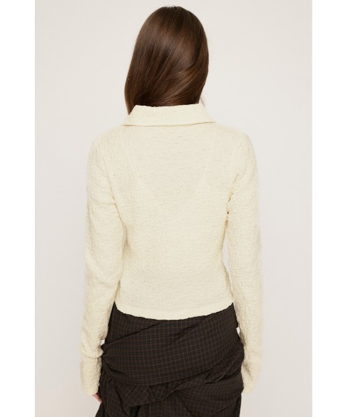SLY tシャツ FRONT ZIP JQ TOPS フロントジップ ジャガード