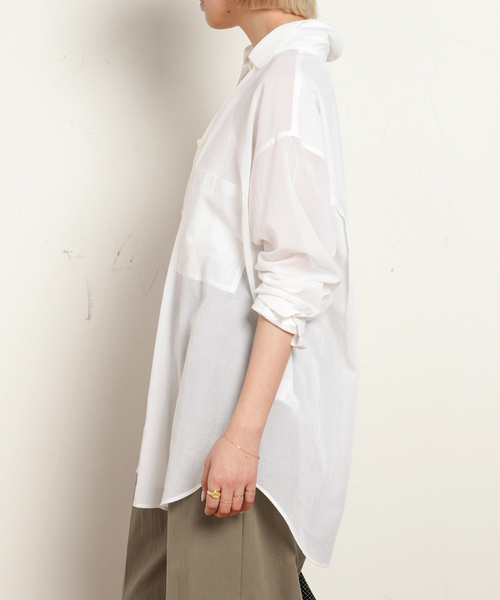 EVERYDAY ＩLIKE シアーシャツ EVERYDAY I LIKE. ブラウス シャツ *ミニマルシアーシャツ