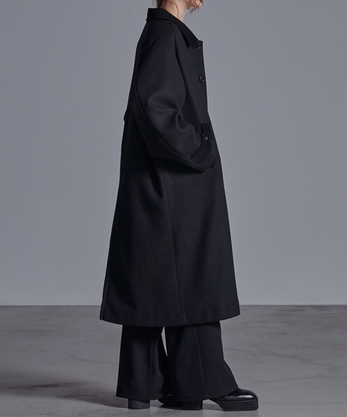 「Loose/ルース」 ステンカラーコート M グレイッシュベージュ メンズ_画像6