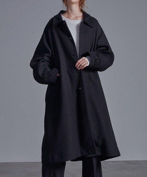 「Loose/ルース」 ステンカラーコート M グレイッシュベージュ メンズ_画像8