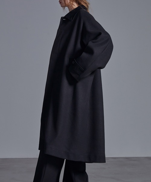 「Loose/ルース」 ステンカラーコート M グレイッシュベージュ メンズ_画像9