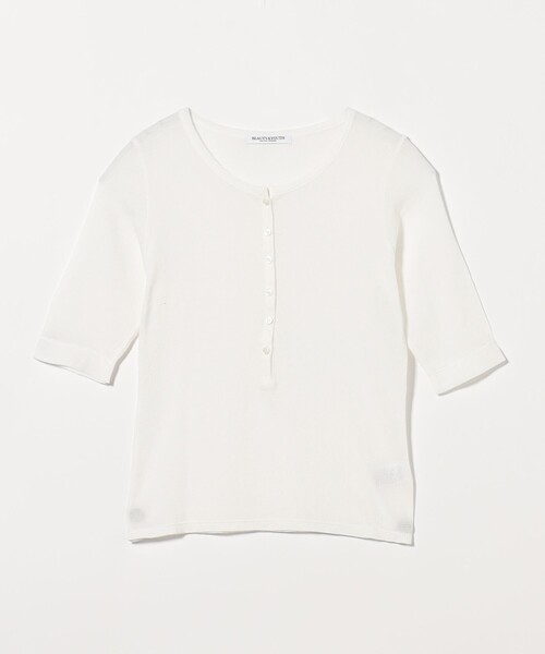 tシャツ ワッフルヘンリーネックカットソー レディース forksy. tシャツ 「forksy.」オーバーサイズワッフルヘンリー