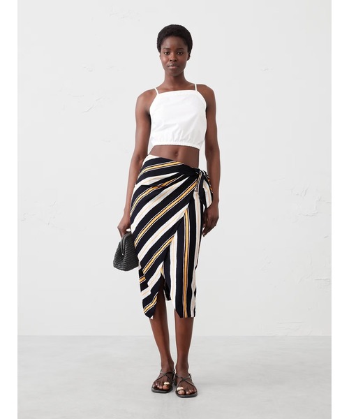 BANANA REPUBLIC スカート FACTORY STORE ラップ風ミディ