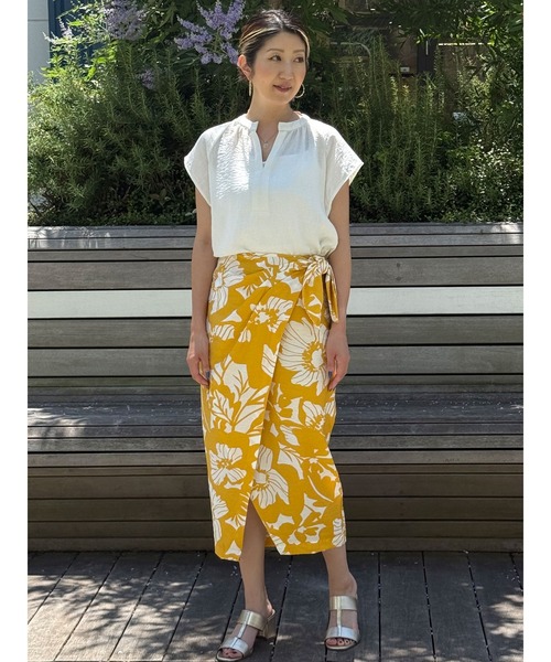 【直営・関税送料込】ミディ丈 ラップ風スカート BANANA REPUBLIC スカート FACTORY STORE ラップ風ミディ