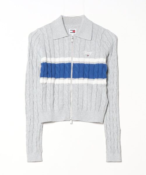 「 」 「 jeans」ニットカーディガン MEDIUM グレー レディース