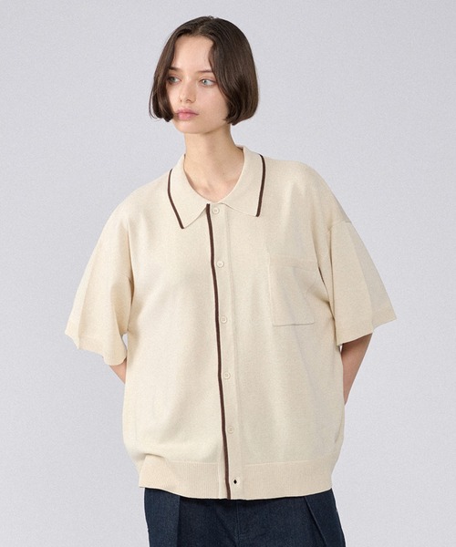 24SS◆リナシメント◆可愛いシルエット！活躍バイカラーライン”ニットカーディ ✔︎バイカラーニットカーディガン ¥6,380(tax in) 4colors