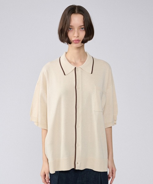 ONSILY ミックスニットシャツカーディガン ONCILY（オンシェリー）の「MIX PATTERN KNIT SHIRT CARDIGAN