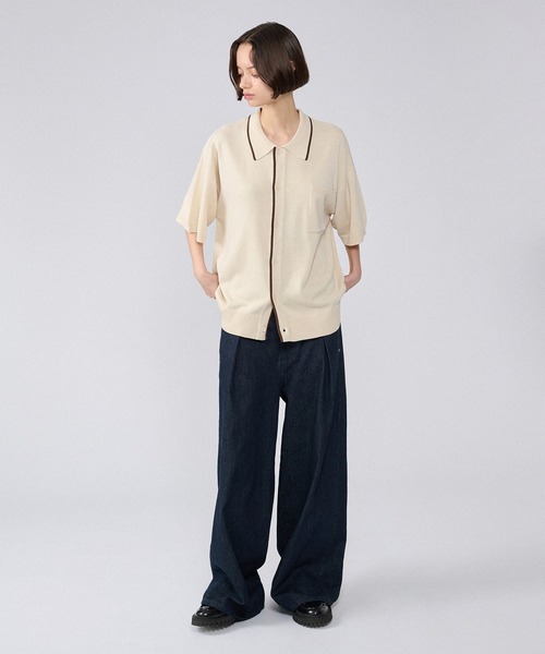 ONCILY（オンシェリー） カーディガン BI-COLOR KNIT SHIRT / バイ