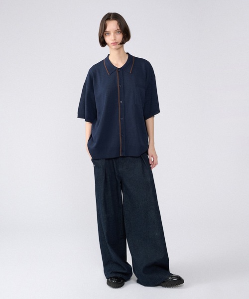 ONCILY（オンシェリー） カーディガン BI-COLOR KNIT SHIRT / バイ