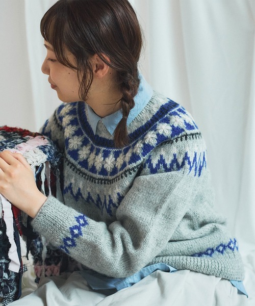 bulle de savon（ビュルデサボン） ニット セーター ネパールハンド