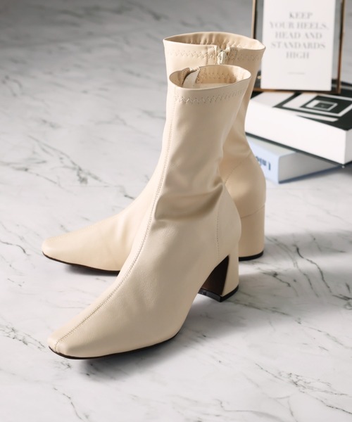 「VIVIAN」 ショートブーツ LL シルバー レディース_画像2