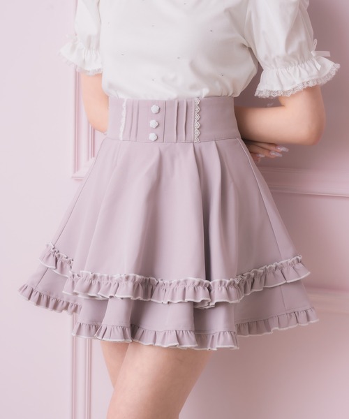 ROJITA（ロジータ） スカート バラ釦ポイントダブルフレアスカパン