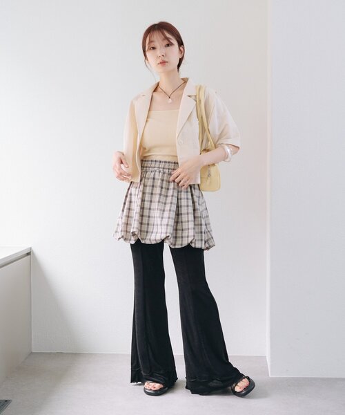 Kastane パンツ 「新色追加/低身長サイズ/2サイズ展開」シアー