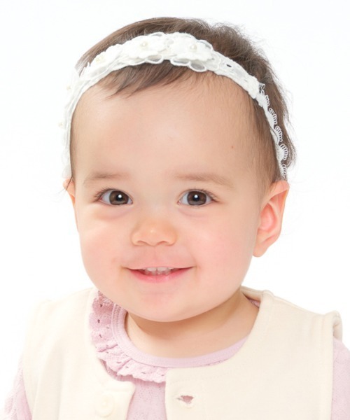 kids zoo ヘアバンド お花レースヘアバンド・ヘッドドレス